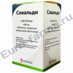 Совальди тб плен/об 400мг фл N28x1 Гилеад Сайенсиз Ирландия ИРЛ